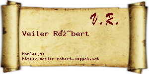 Veiler Róbert névjegykártya